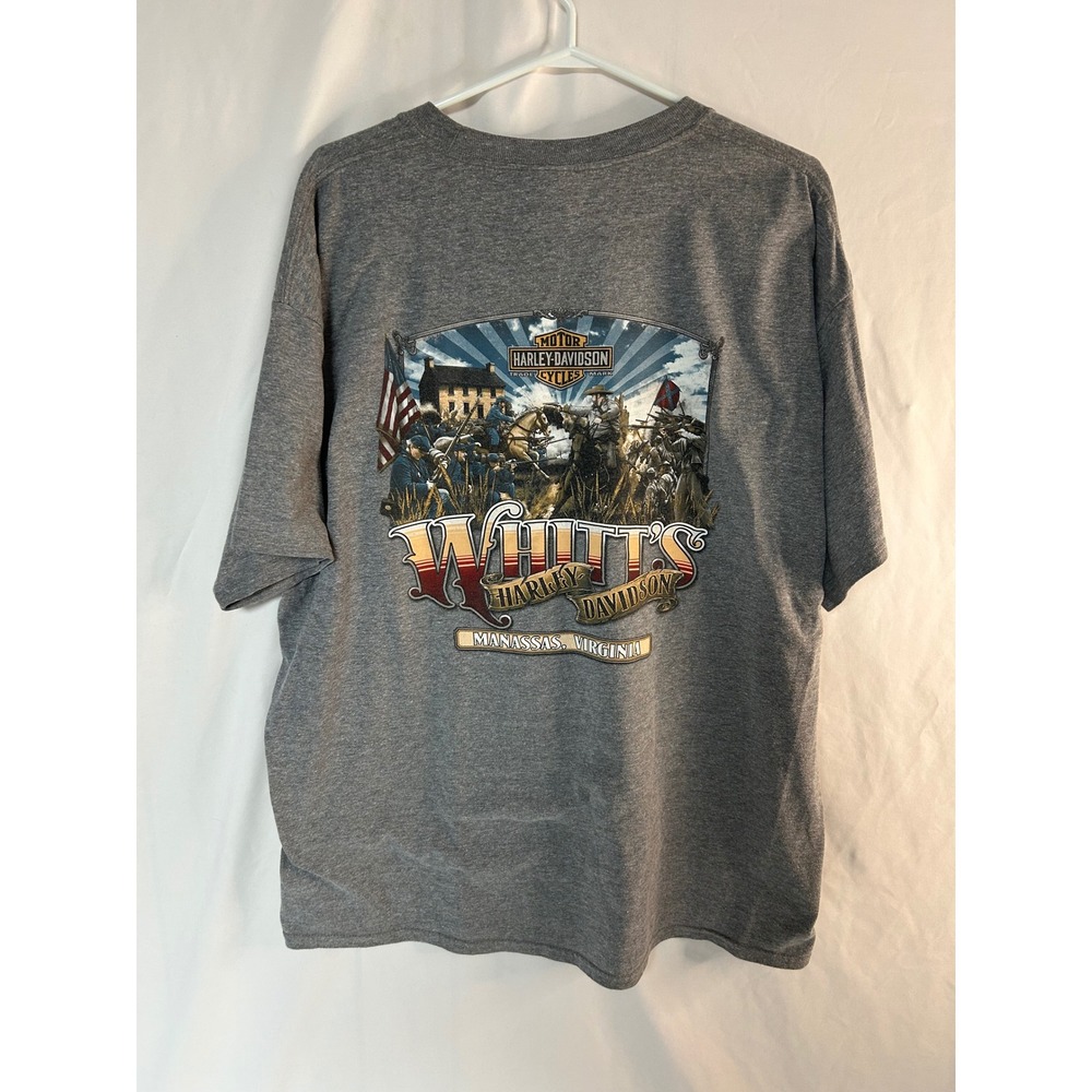 Harley-Davidson Screamin Eagle T-Shirt Gray XL RK Stratman Manassas VA Biker - Picture 9 of 13